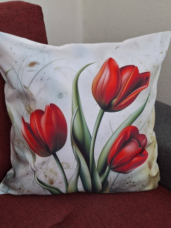 Povlak na polštářek tulipány